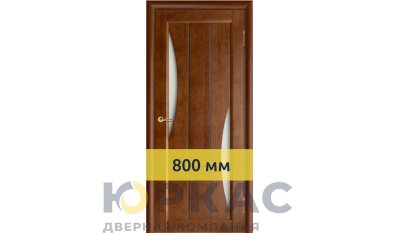 Дверь межкомнатная Массив сосны Вега 4 ЧО Темный орех