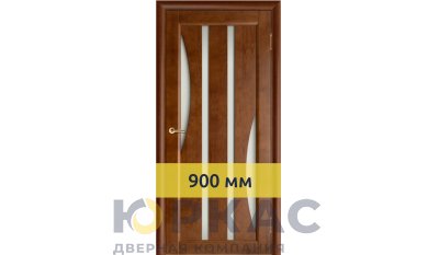 Дверь межкомнатная Массив сосны Вега 4 ЧО Темный орех