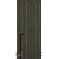 Дверь межкомнатная Квалитет К21 Дуб темный кромка ABS молдинг черный