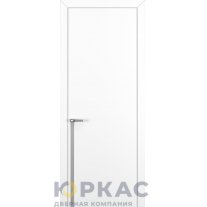 Дверь межкомнатная Квалитет К21 Белый матовый кромка ABS молдинг серебро