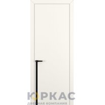 Дверь межкомнатная Квалитет К21 Молочный матовый кромка ABS молдинг черный