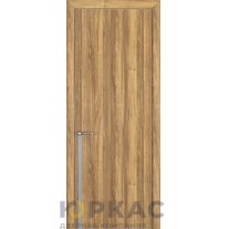 Дверь межкомнатная Квалитет К21 Орех грецкий кромка ALU Серая молдинг серебро