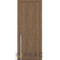 Дверь межкомнатная Квалитет К21 Орех шоколад кромка ABS молдинг серебро