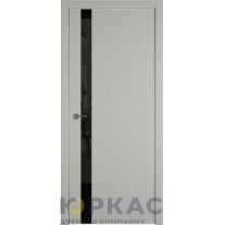 Дверь межкомнатная Urban 1 SV Черный лак Emalex Taupe серая кромка