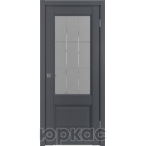 Дверь межкомнатная EST2 ДО Crystal cloud Cross Emalex Onyx