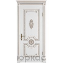 Грета ДГ 3D Winter Белая эмаль патина капучино