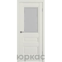 Дверь межкомнатная EF3 ДО Crystal cloud Line Emalex MidWhite