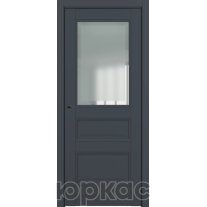 Дверь межкомнатная Ампир ДО Baguette B5 Сатинато с рамкой Графит премьер мат