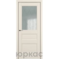 Дверь межкомнатная Ампир ДО Baguette B5 Сатинато ромб Матовый крем