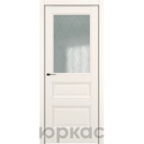 Дверь межкомнатная Ампир ДО Baguette B5 Сатинато ромб Молочный матовый