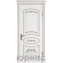 Адель ДГ 3D Winter Белая эмаль патина капучино