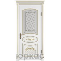 Адель ДО 3D Winter Белая эмаль патина золото