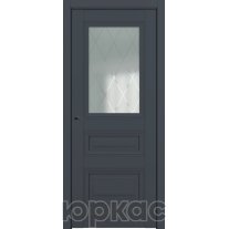 Дверь межкомнатная Ампир ДО Baguette B3 Сатинато ромб Графит премьер мат