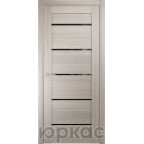 Дверь межкомнатная SMART Квадро 5 ДО черный лак Капучино