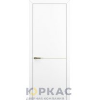 Дверь межкомнатная Квалитет К10 Белый матовый кромка ABS молдинг золото