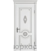 Грета ДГ 3D Winter Белая эмаль патина серебро