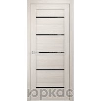 Дверь межкомнатная SMART Квадро 5 ДО черный лак Ясень арктический