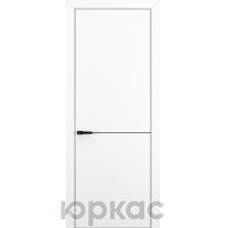 Дверь межкомнатная Квалитет К10 Белый матовый кромка ALU Серая молдинг черный