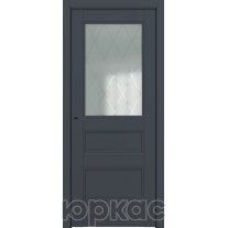 Дверь межкомнатная Ампир ДО Baguette B5 Сатинато ромб Графит премьер мат