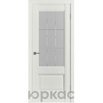 Дверь межкомнатная EST2 ДО Crystal cloud Cross Emalex MidWhite