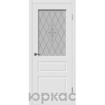 Дверь межкомнатная Эстель Честер ДО Белая эмаль матовое с рисунком