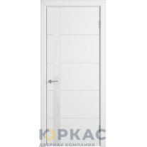 Дверь межкомнатная К4 COLORIT ДО белый лак Белая эмаль