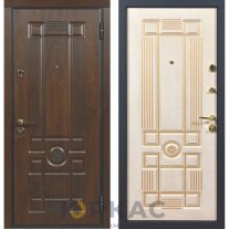 Дверь входная Тревизо (Дуб темный, Белый)