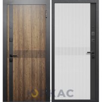 Дверь входная Гарда 7,5 см Вуд Вертикаль Сатин белый