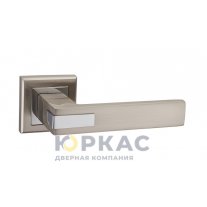 Ручка дверная Триест E8 квадрат SN/PC Senat