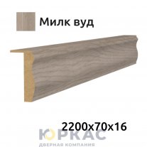 Наличник дверной телескопический Baguette B4 70 Милк вуд