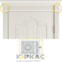 Розетка дверная Эстель d54 Слоновая кость (без патины)