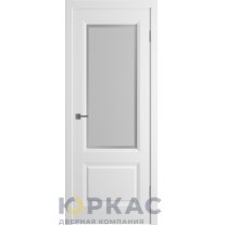 Дверь межкомнатная Winter Норра 2 ДО матовое с рисунком Белая эмаль