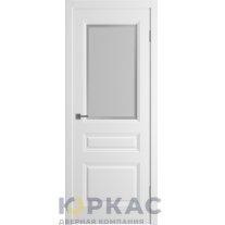 Дверь межкомнатная Winter Норра 3 ДО матовое с рисунком Белая эмаль