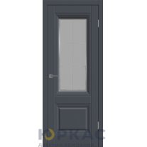 Дверь межкомнатная Winter Барселона 2 ДО матовое с рисунком Графит эмаль