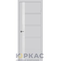 Дверь межкомнатная Winter Бостон ДО белый лак Светло-серая эмаль