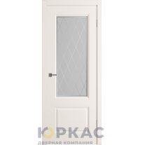 Дверь межкомнатная Winter Чикаго ДО матовое с пескоструйным рисунком Слоновая кость эмаль