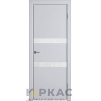 Дверь межкомнатная Winter Ньюта ДО белый лак Светло-серая эмаль