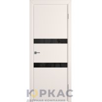 Дверь межкомнатная Winter Ньюта ДО черный лак Слоновая кость эмаль