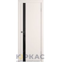 Дверь межкомнатная Winter Ньюта ET ДО черный лак Слоновая кость эмаль