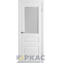 Дверь межкомнатная Winter Торонто ДО матовое Белая эмаль