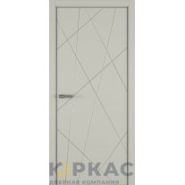 Дверь межкомнатная Chaos ДГ ART Lite Серый шелк эмаль кромка ALU Серая