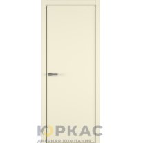 Дверь межкомнатная Elen ДГ ART Lite Жемчужно-перламутровая эмаль кромка ALU Золотая