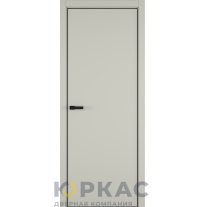 Дверь межкомнатная Elen ДГ ART Lite Серый шелк эмаль кромка ALU Черная