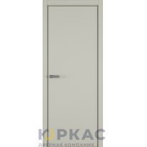 Дверь межкомнатная Elen ДГ ART Lite Серый шелк эмаль кромка ALU Золотая