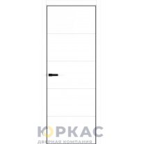 Дверь межкомнатная Groove ДГ ART Lite Белая эмаль кромка ALU Черная