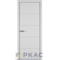 Дверь межкомнатная Groove ДГ ART Lite Светло-серая эмаль кромка ALU Серая