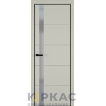 Дверь межкомнатная Groove ДО ART Lite серый матовый Серый шелк эмаль ALU Черная