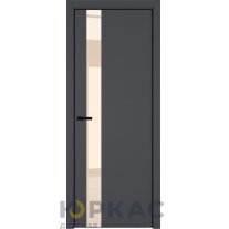 Дверь межкомнатная H3 ДО ART Lite бежевый лак Темно-серая эмаль ALU Черная