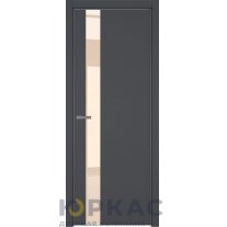 Дверь межкомнатная H3 ДО ART Lite бежевый лак Темно-серая эмаль ALU Серая