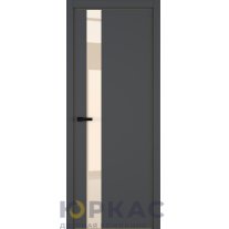 Дверь межкомнатная H3 ДО ART Lite бежевый лак Темно-серая эмаль ALU Золотая